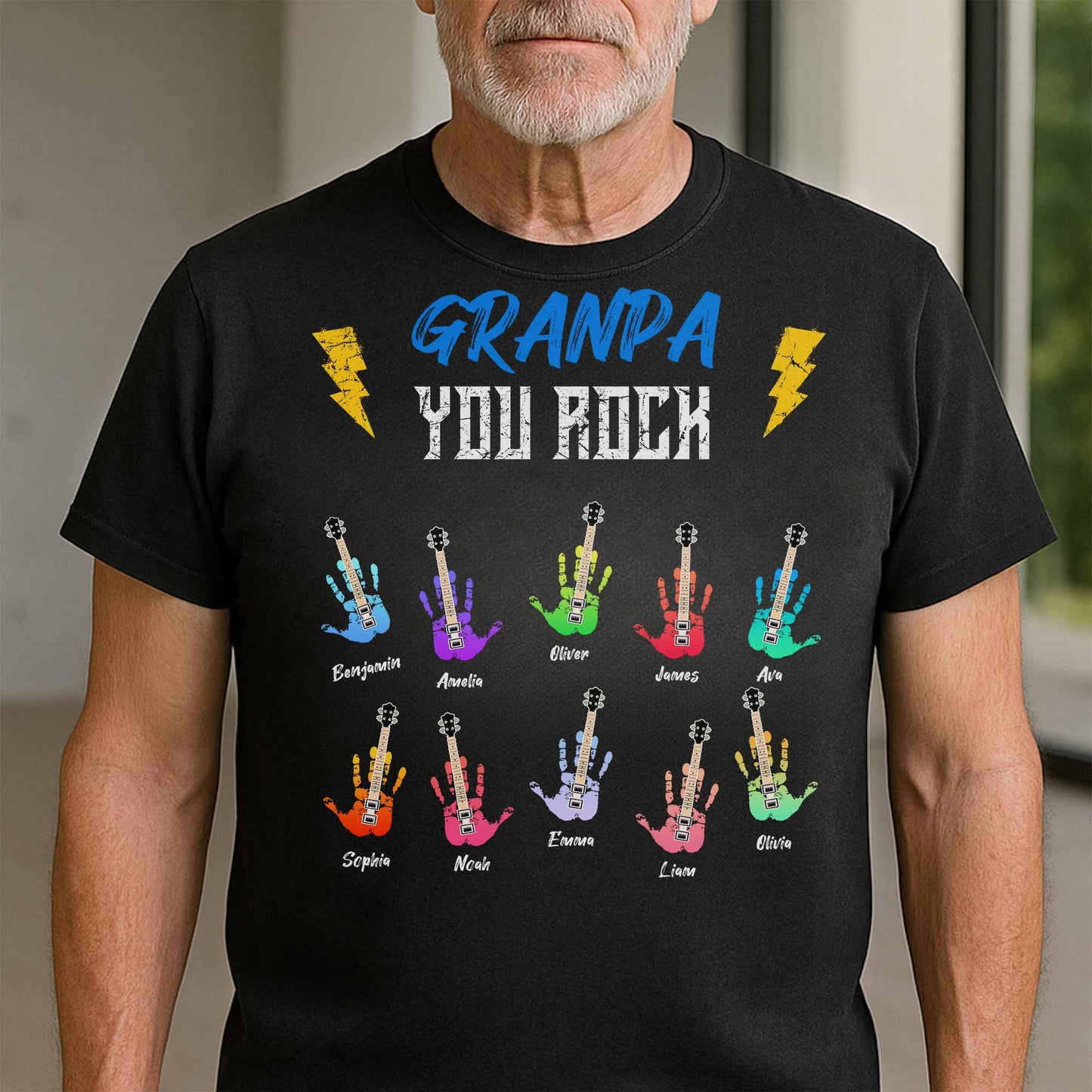 Grandpa You Rock - Personalized Custom Unisex T-shirt, Hoodie - GRP021_BBAS