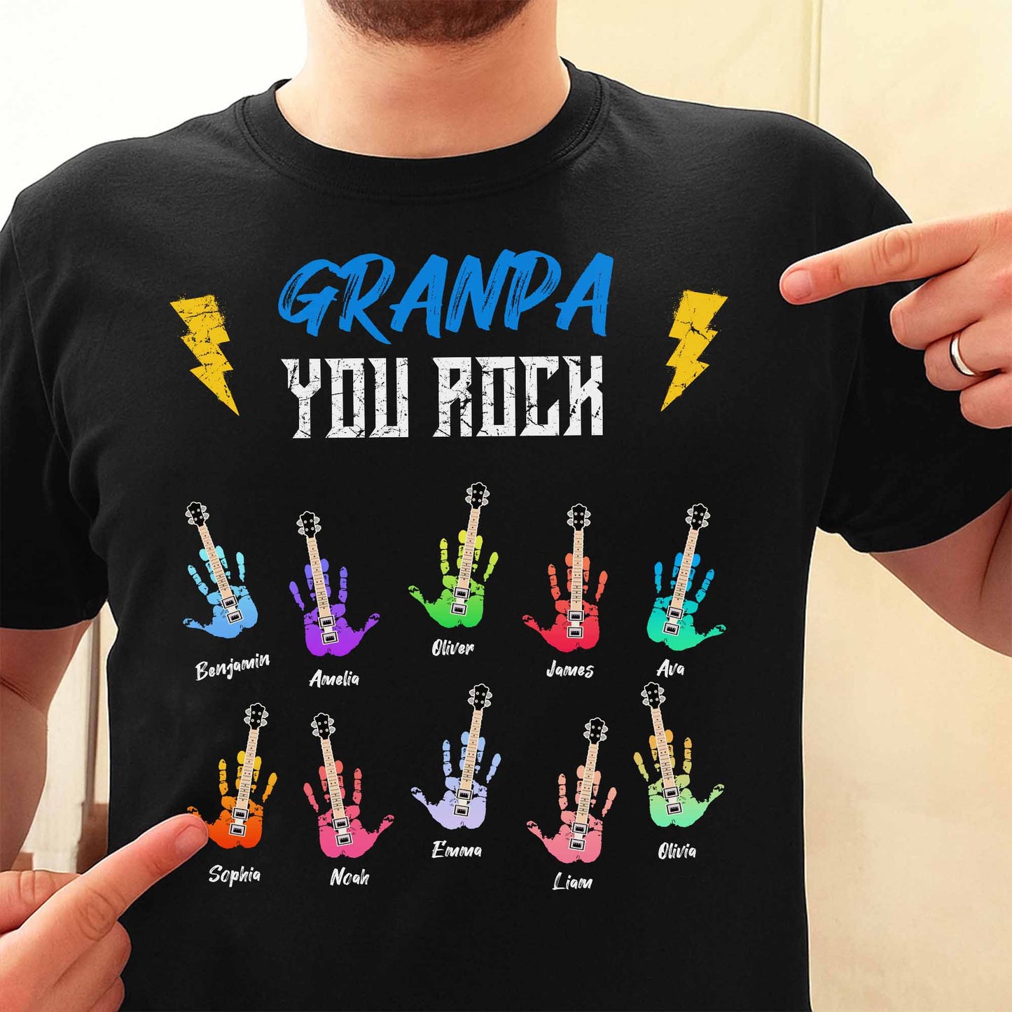 Grandpa You Rock - Personalized Custom Unisex T-shirt, Hoodie - GRP021_BBAS