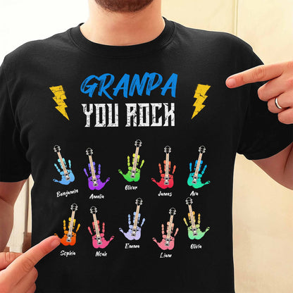Grandpa You Rock - Personalized Custom Unisex T-shirt, Hoodie - GRP021_BBAS