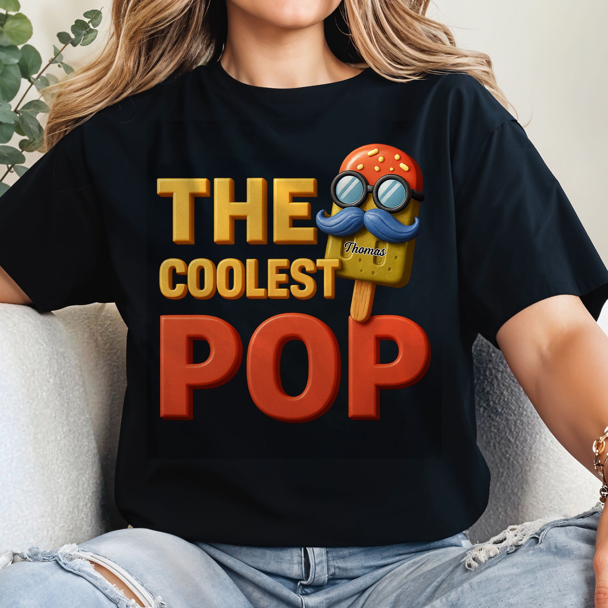 The Coolest Pop, Popsicle With Glasses And Mustache