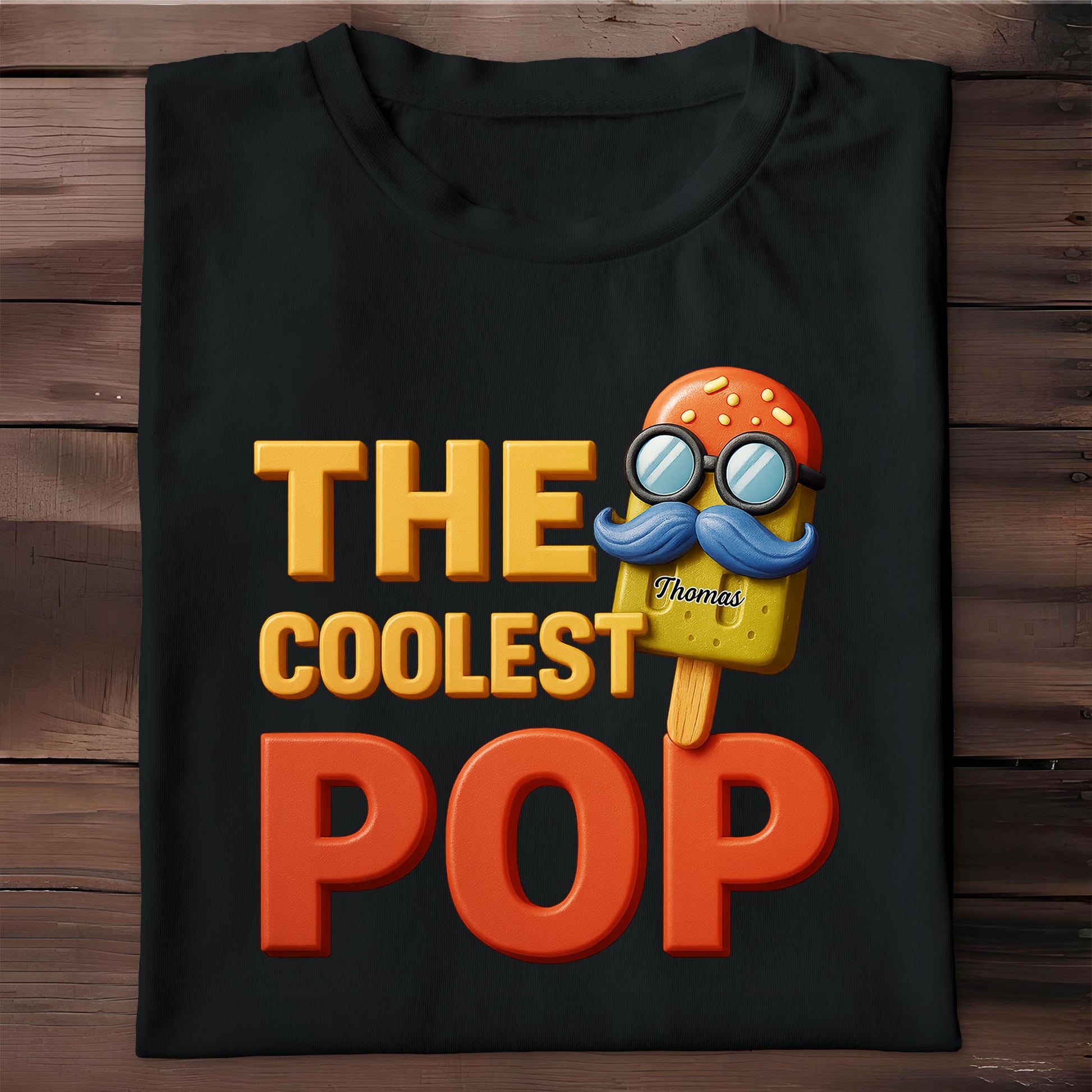 The Coolest Pop, Popsicle With Glasses And Mustache