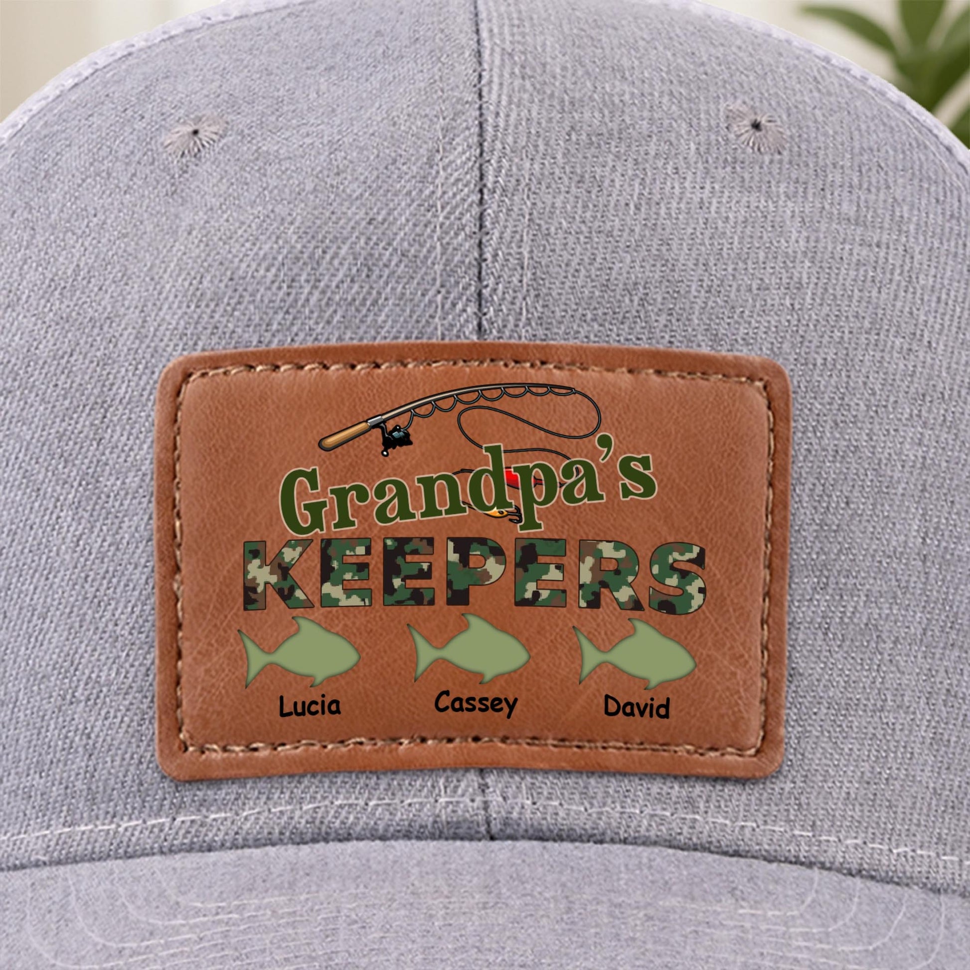 Grandpa's Keepers Baseball and Fishing Rod Design