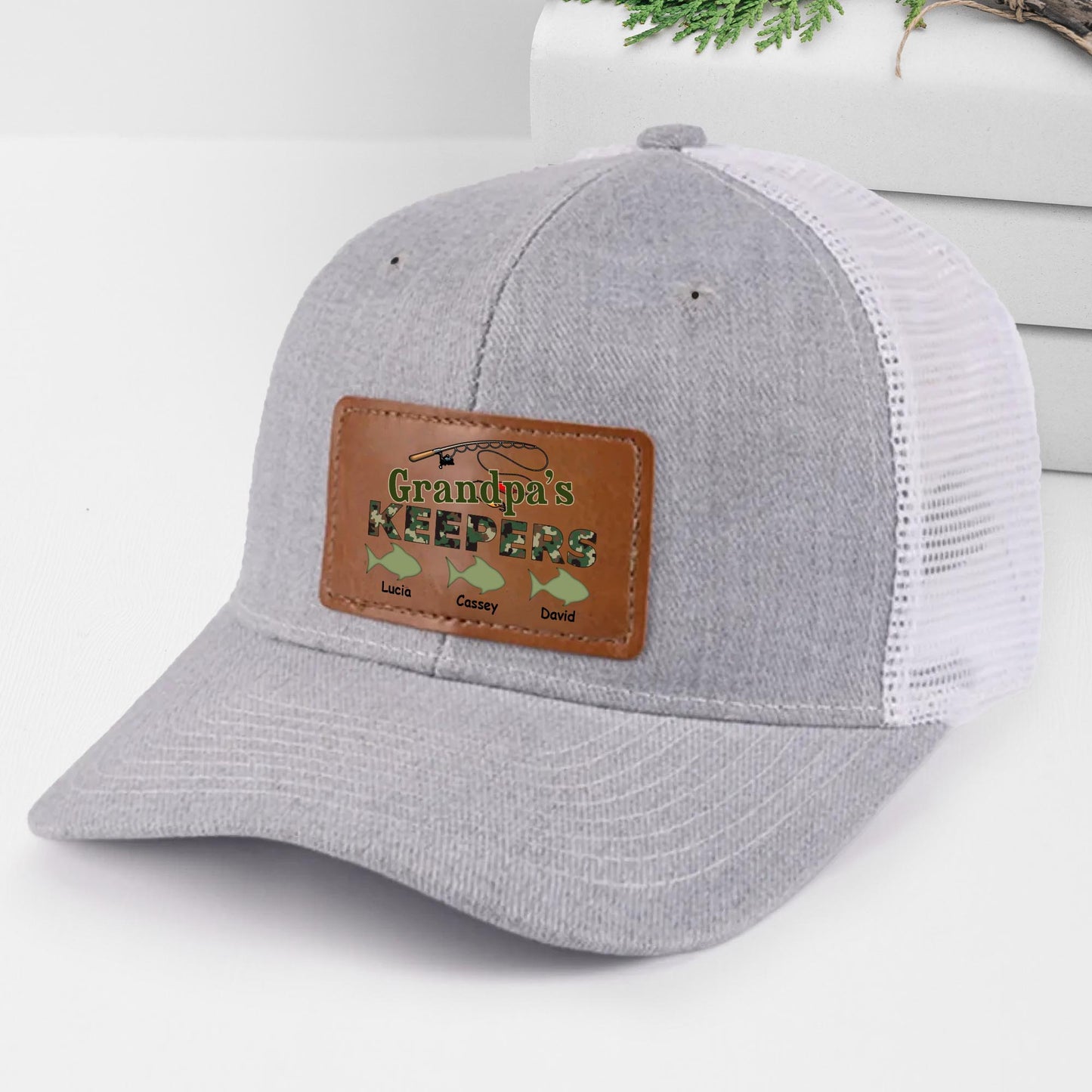 Grandpa's Keepers Baseball and Fishing Rod Design