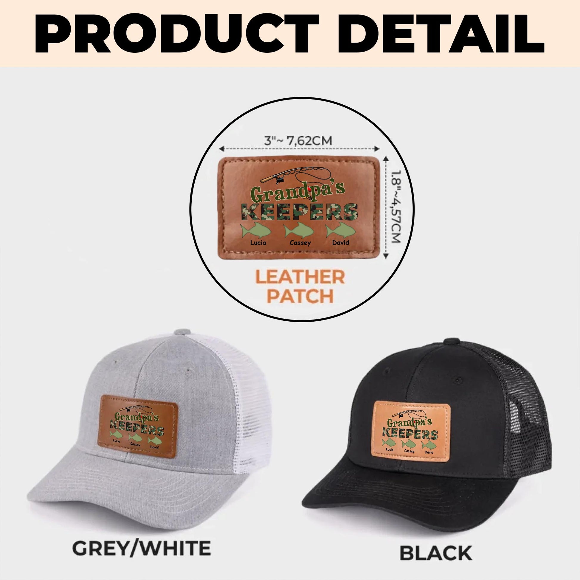 Grandpa's Keepers Baseball and Fishing Rod Design