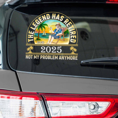 The Legend Has Retired, Beach And Palm Trees Design