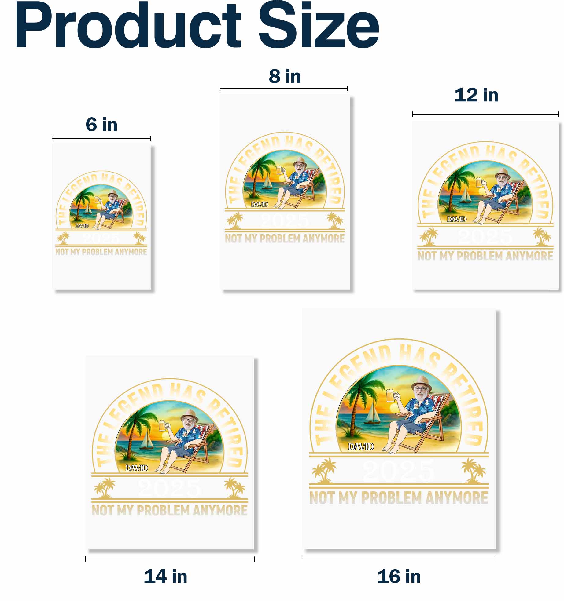 The Legend Has Retired, Beach And Palm Trees Design