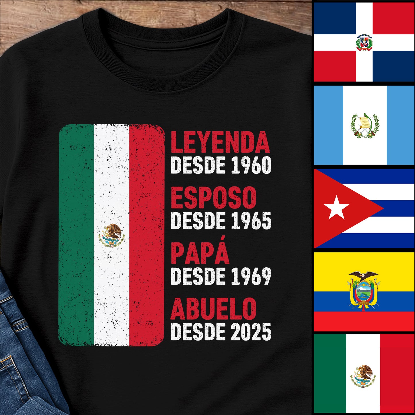Legend Since, Husband Since, Country Flags - Personalized Custom Unisex T-shirt, Hoodie - GRP040_BBAS