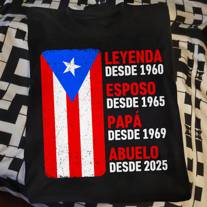 Legend Since, Husband Since, Country Flags - Personalized Custom Unisex T-shirt, Hoodie - GRP040_BBAS