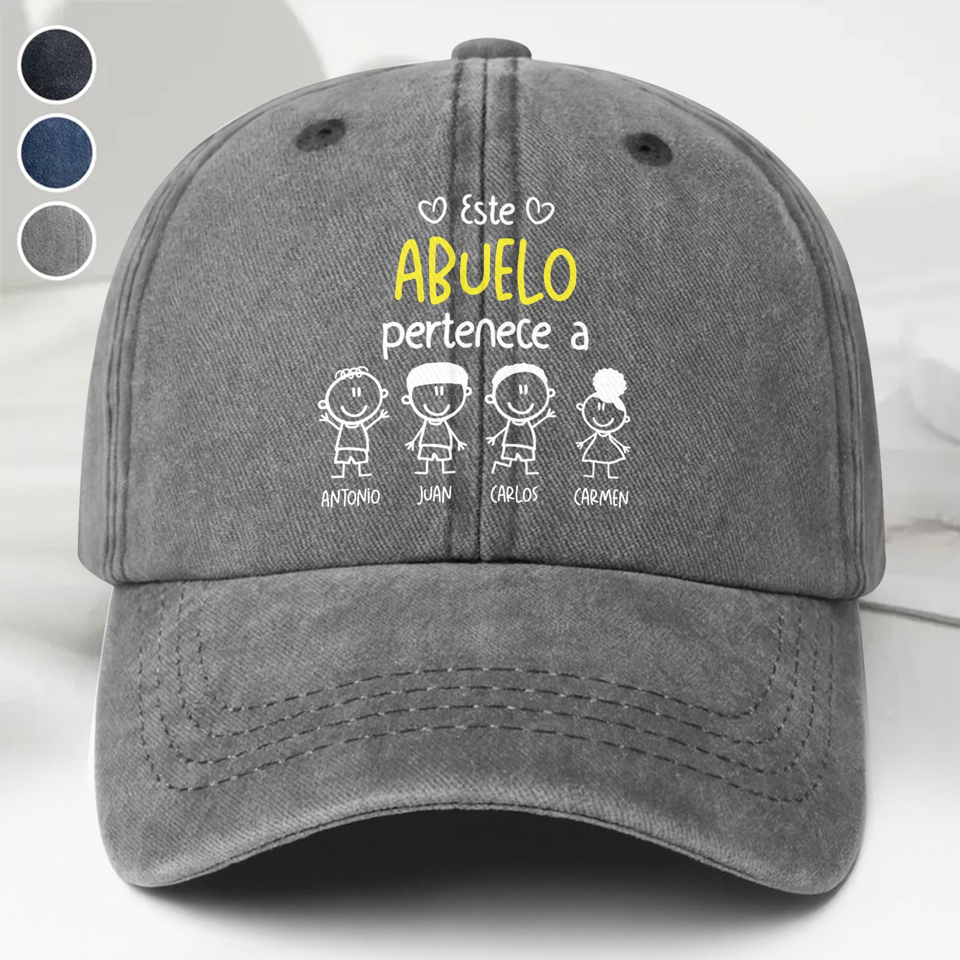 Este Abuelo Pertenece A, Child-like Figures And Hearts