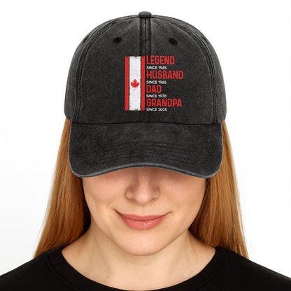 Legend Since Husband Dad Grandpa With Canadian Flag