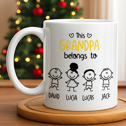 This Grandpa Belongs To Stick Figures Heart