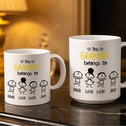 This Grandpa Belongs To Stick Figures Heart