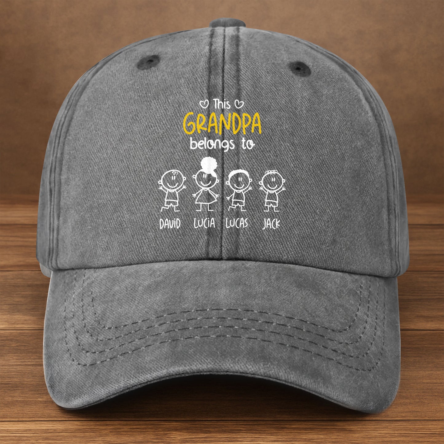 This Grandpa Belongs To, Stick Figures With Heart