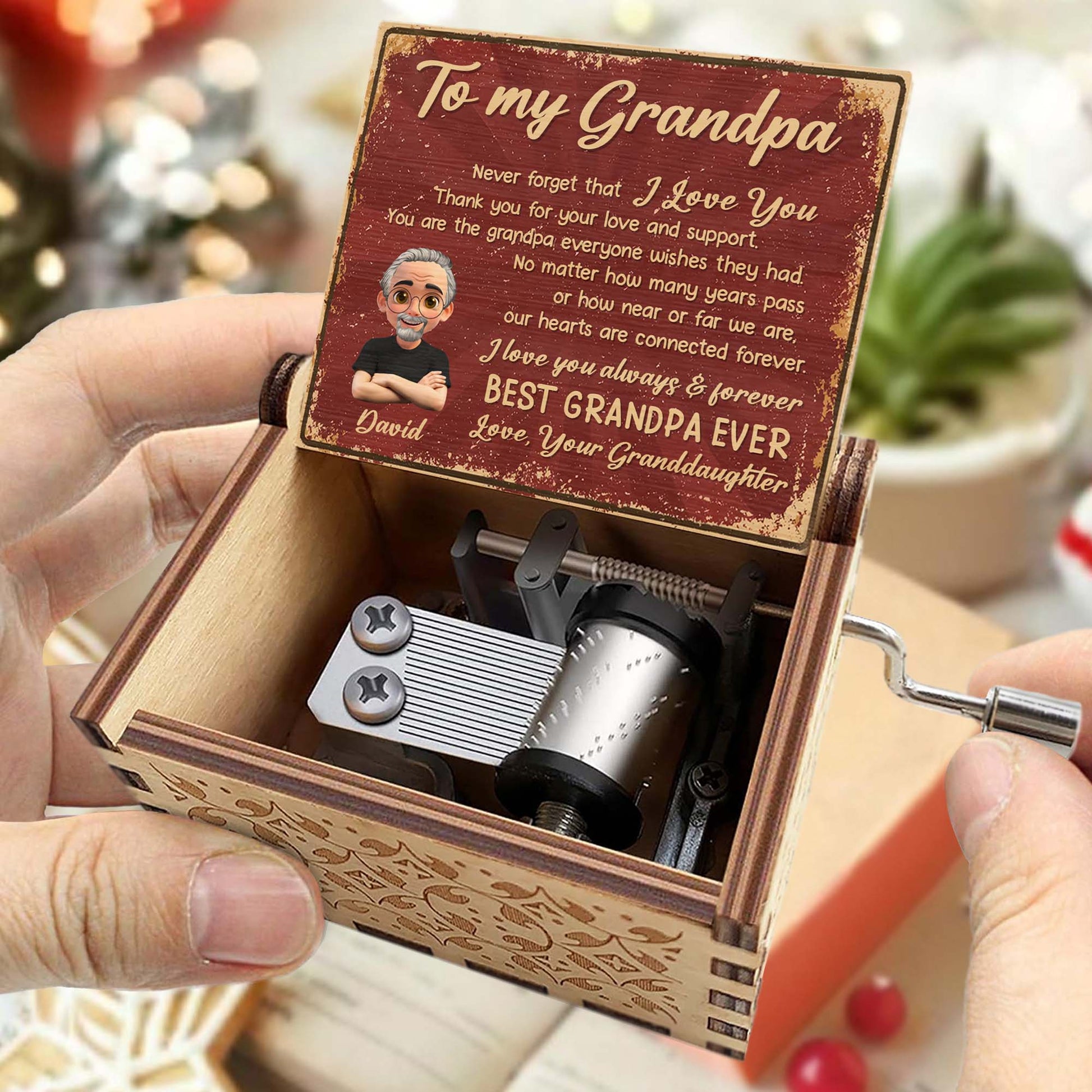 To My Grandpa Best Grandpa Ever Music Box