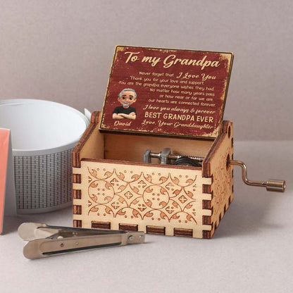To My Grandpa Best Grandpa Ever Music Box