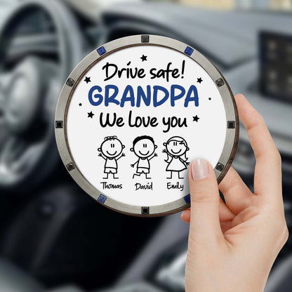 Drive Safe We Love You, Cartoon Figures And Stars - Personalized Custom Shaped Car Visor Clip - GRP049_VIS