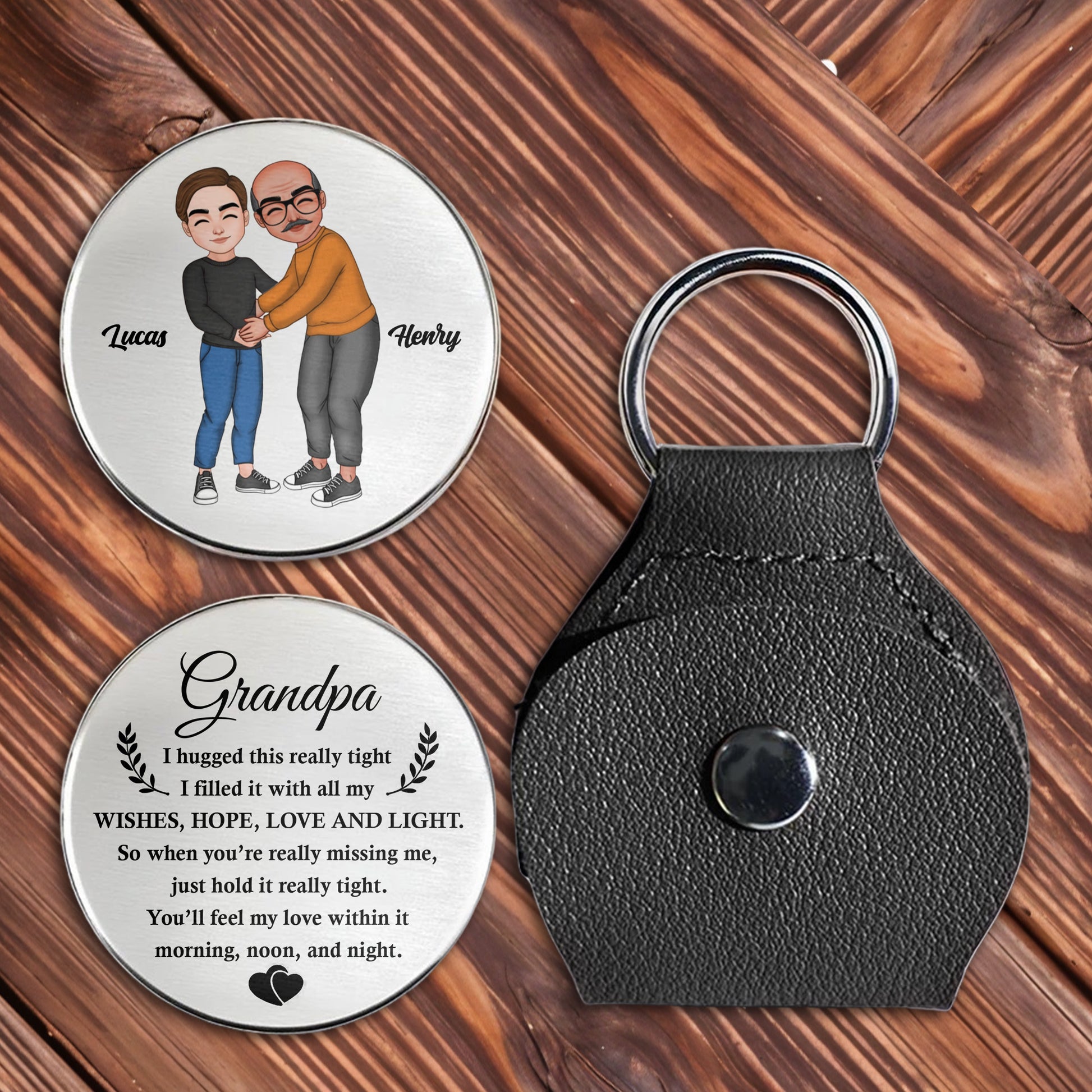 Grandpa Pocket Hug With Wishes, Hope, Love And Light