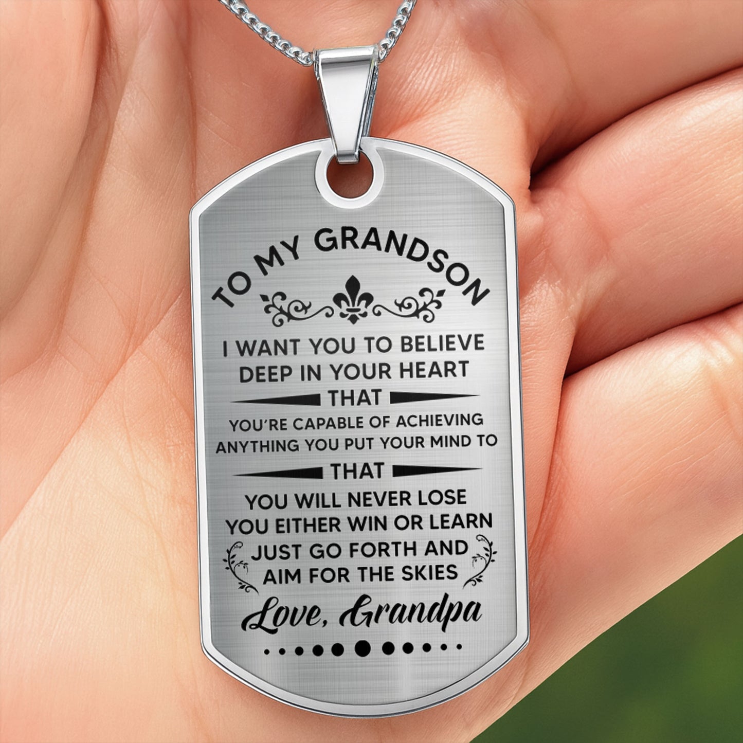 To My Grandson, Believe In Your Heart, Aim For The Skies