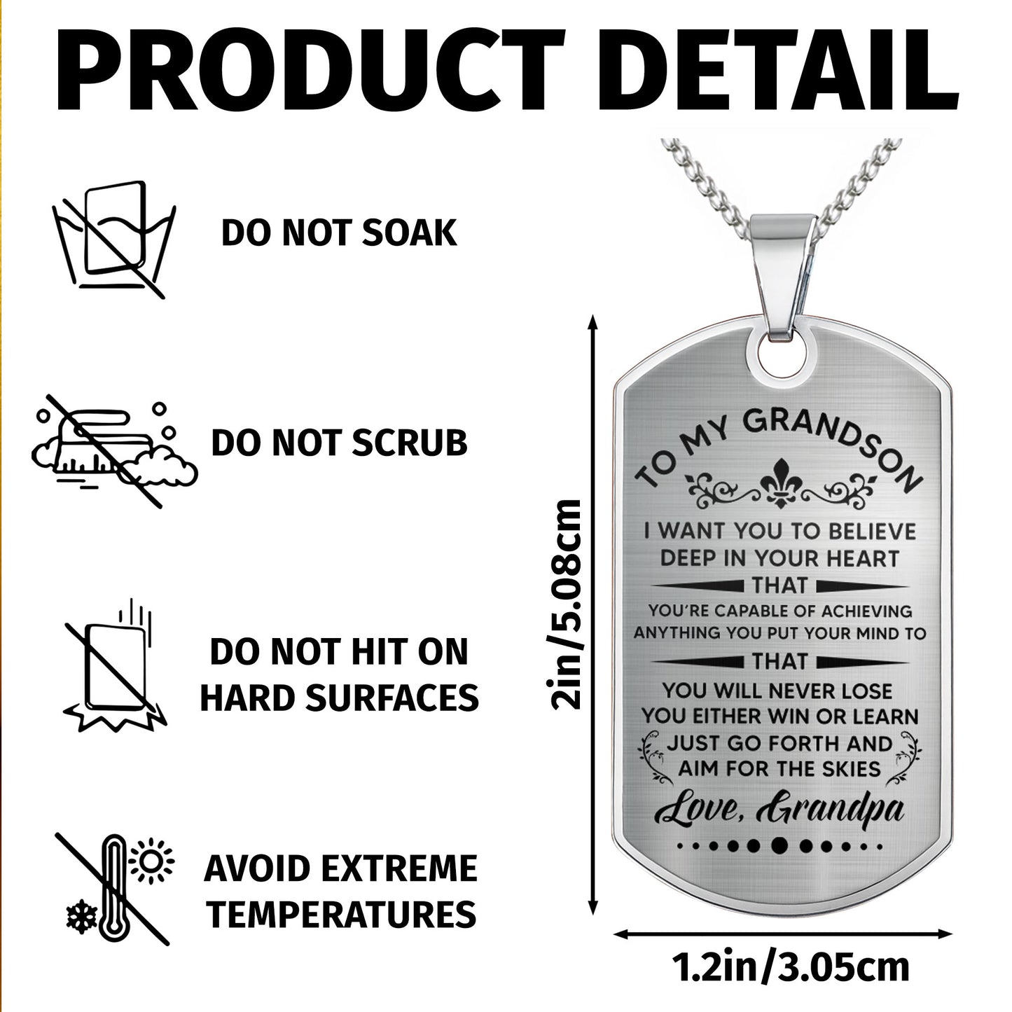 To My Grandson, Believe In Your Heart, Aim For The Skies