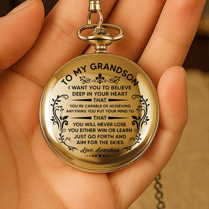 To My Grandson, Aim For The Skies, Love From Grandma