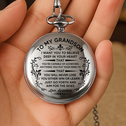 To My Grandson, Believe In Yourself With Elegant Flourishes