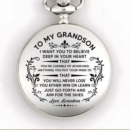 To My Grandson, Believe In Yourself With Elegant Flourishes