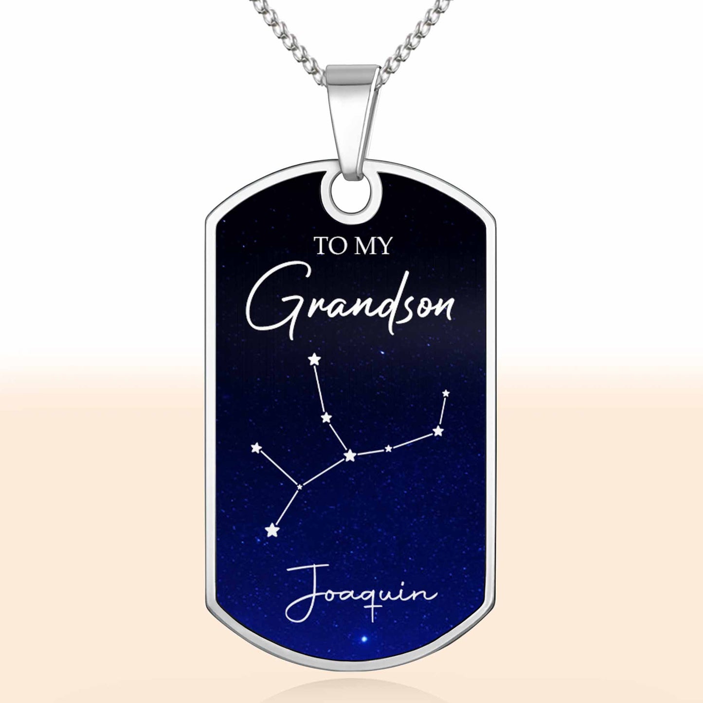 Capture A Beautiful Constellation For Stargazers - Personalized Custom Dog Tag Necklace - GSN002_DTNECK