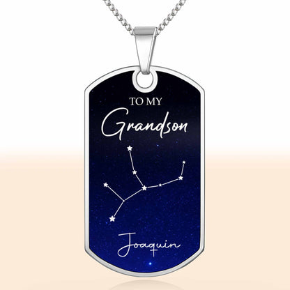 Capture A Beautiful Constellation For Stargazers - Personalized Custom Dog Tag Necklace - GSN002_DTNECK