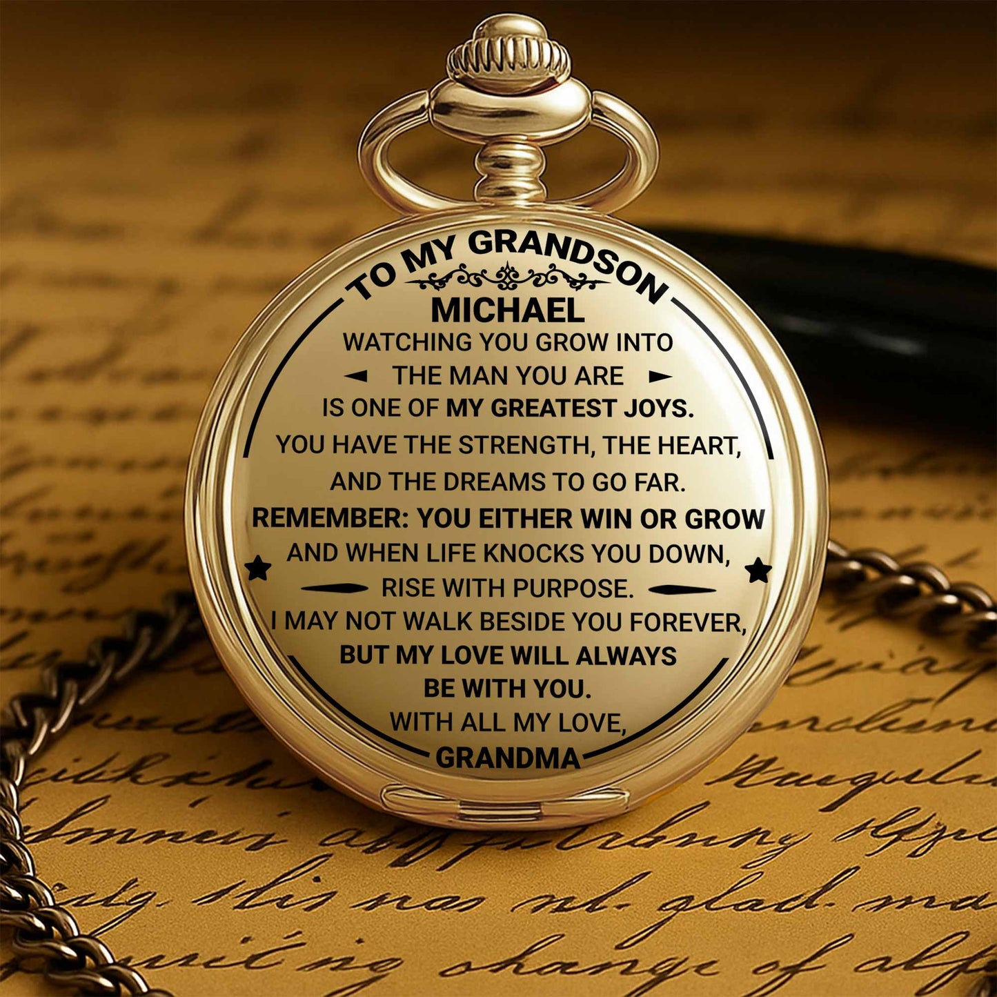 To My Grandson, Watching You Grow, Love From Grandma