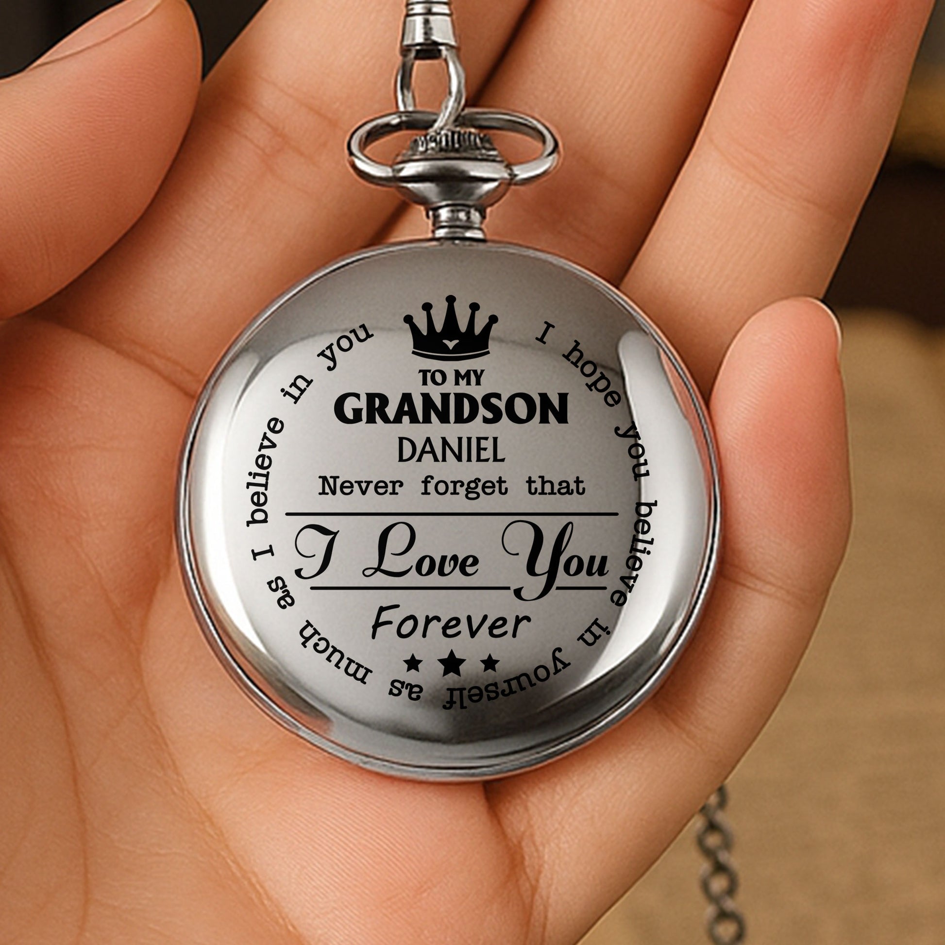 To My Grandson, I Love You Forever, Crown Design