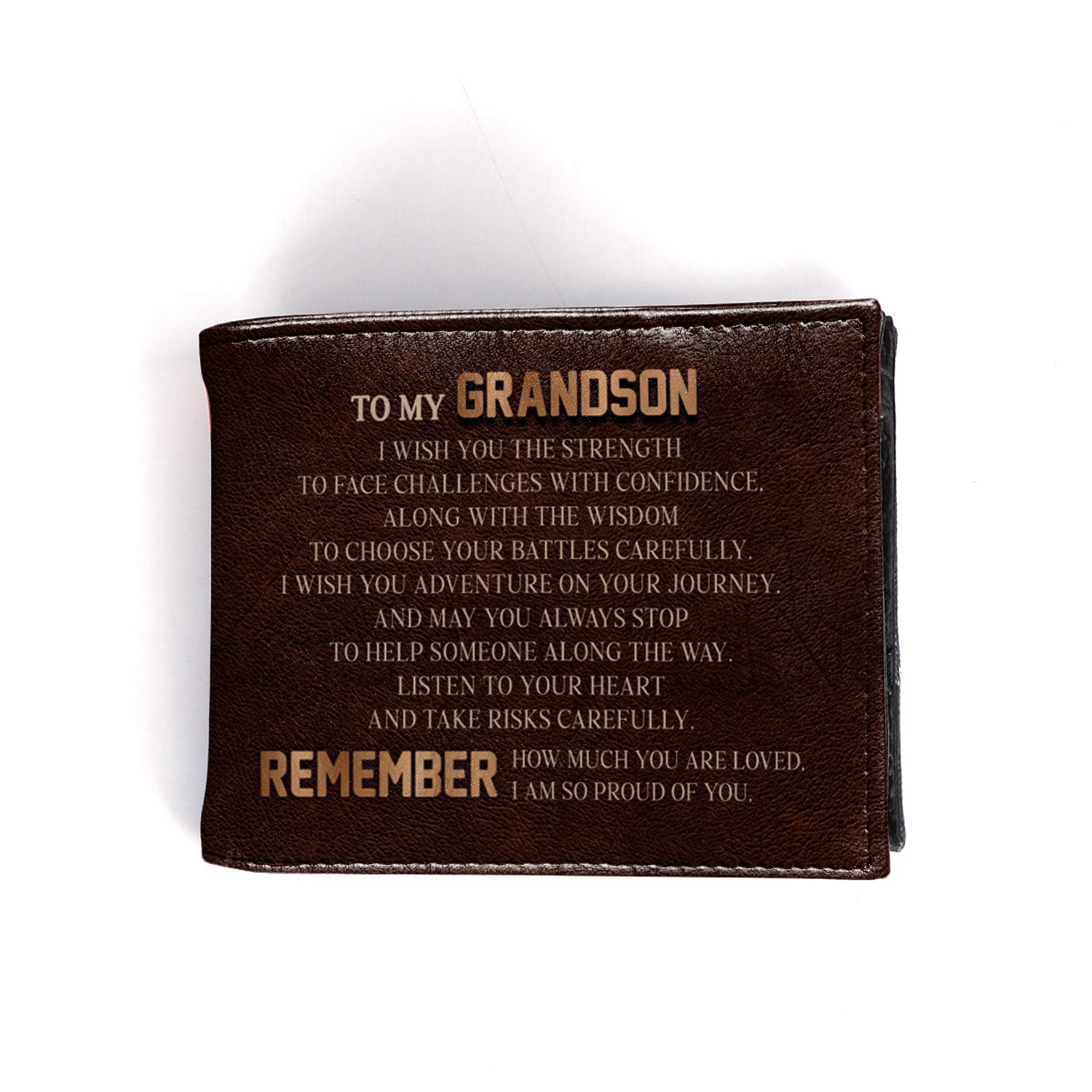 Remember How Much You Are Loved Proud Grandson Wallet