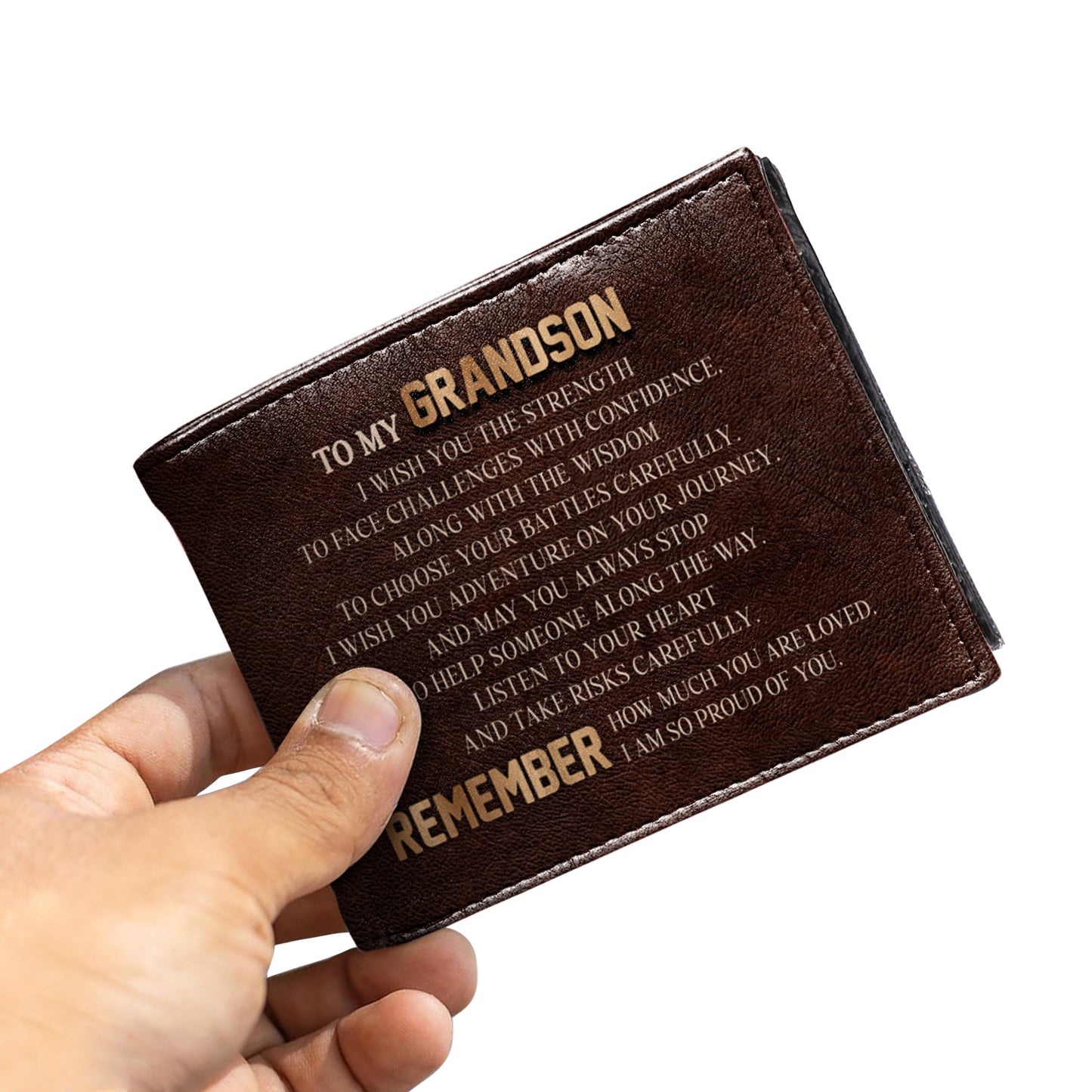 Remember How Much You Are Loved Proud Grandson Wallet