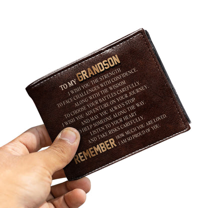 Remember How Much You Are Loved Proud Grandson Wallet