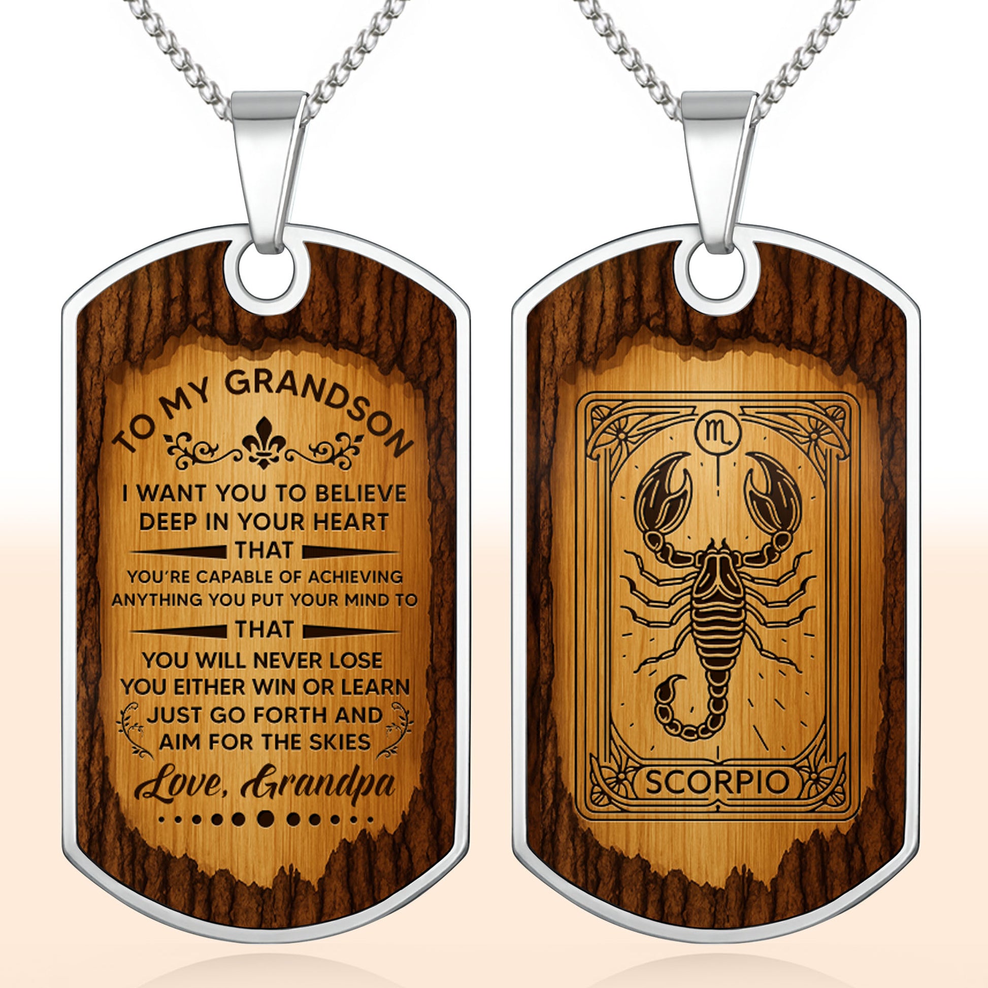 Believe In Your Heart, Aim For The Skies Wood Grain