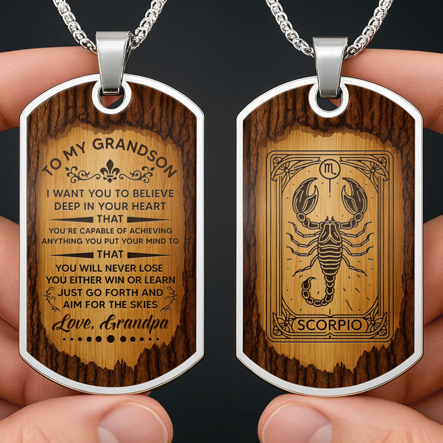 Believe In Your Heart, Aim For The Skies Wood Grain