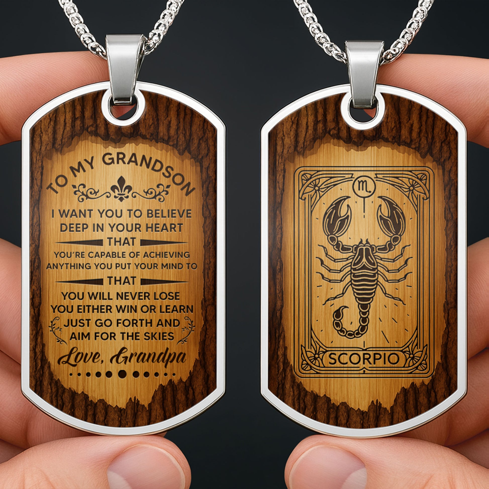 Believe In Your Heart, Aim For The Skies Wood Grain