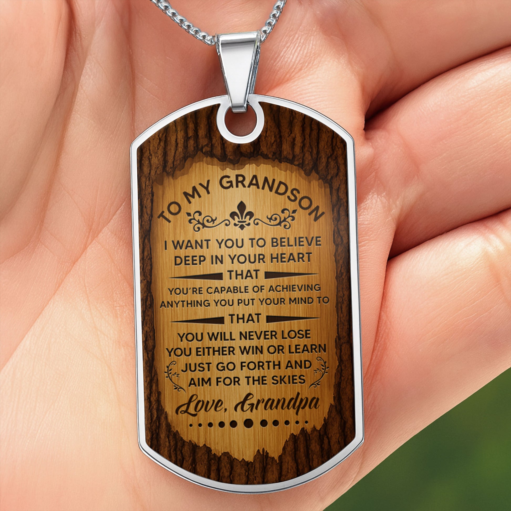 Believe In Your Heart, Aim For The Skies Wood Grain