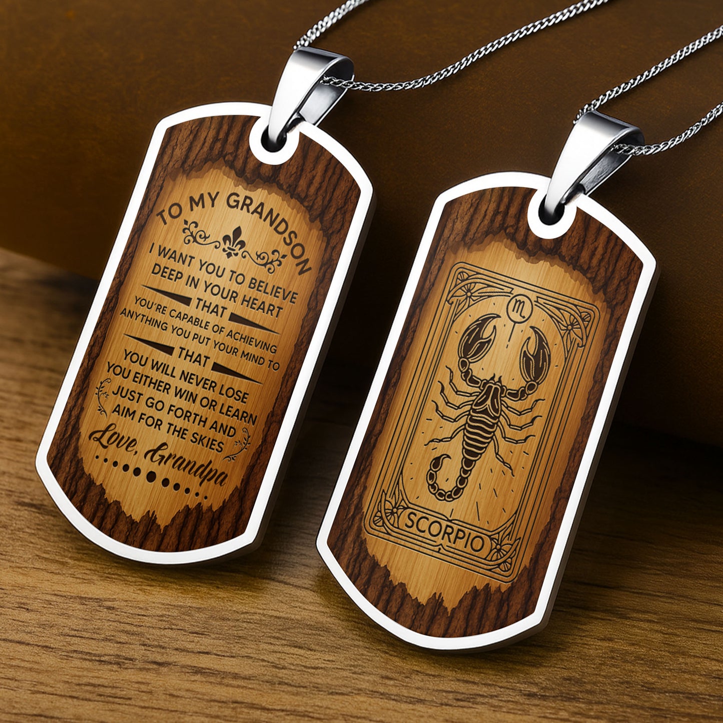 Believe In Your Heart, Aim For The Skies Wood Grain