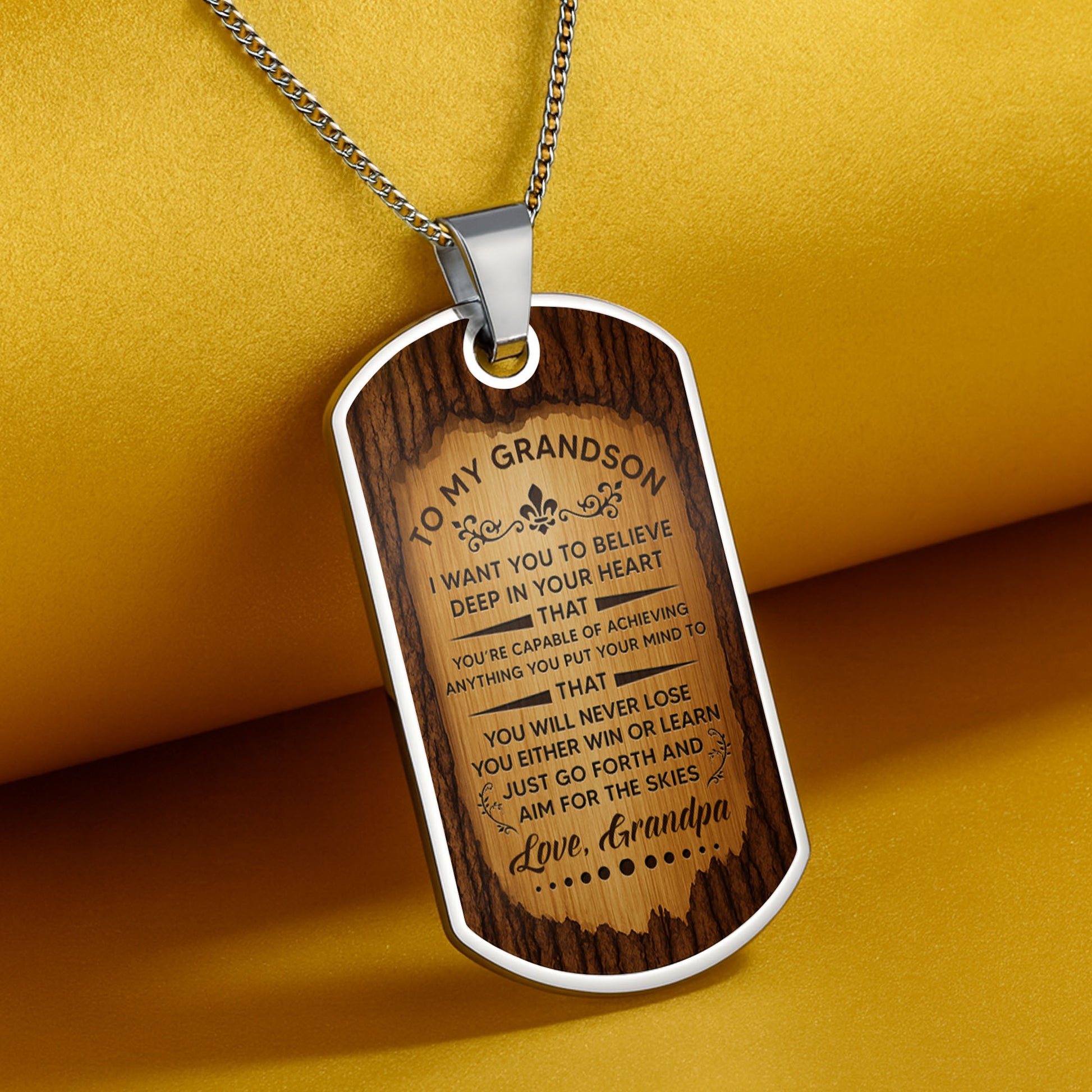 Believe In Your Heart, Aim For The Skies Wood Grain