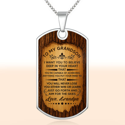 Believe In Your Heart, Aim For The Skies Wood Grain