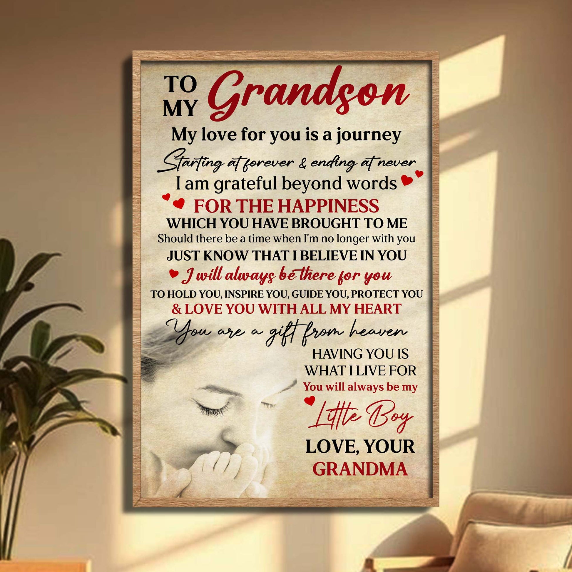 To My Grandson, Love Forever And Always