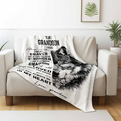 Always Remember You Are Braver, Loved More Than You Know With Wolf Design