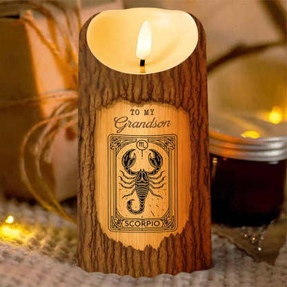 Never Forget I Love You, Inspirational Quotes LED Candle For Grandson