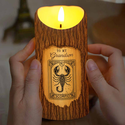 Never Forget I Love You, Inspirational Quotes LED Candle For Grandson