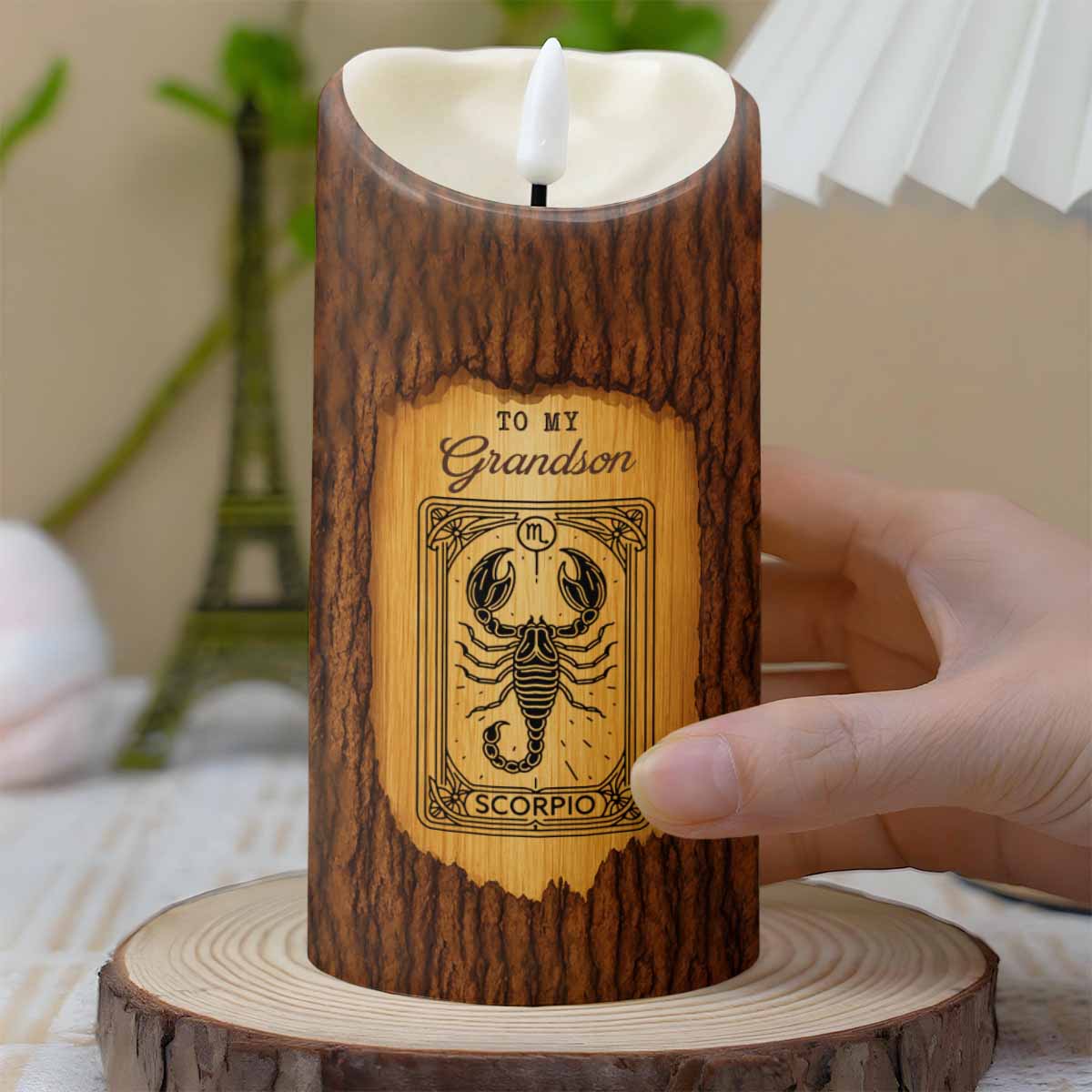 Never Forget I Love You, Inspirational Quotes LED Candle For Grandson