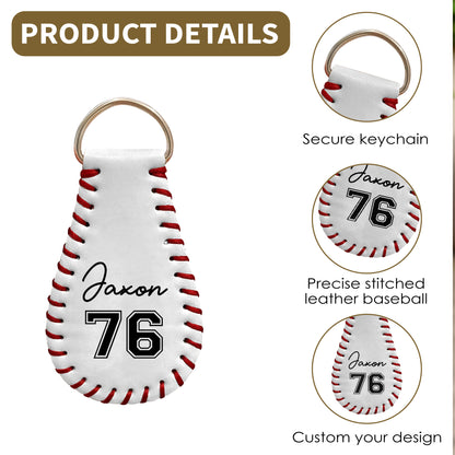 Celebrate Your Love For Baseball With This Stylish Keychain, Baseball Player
