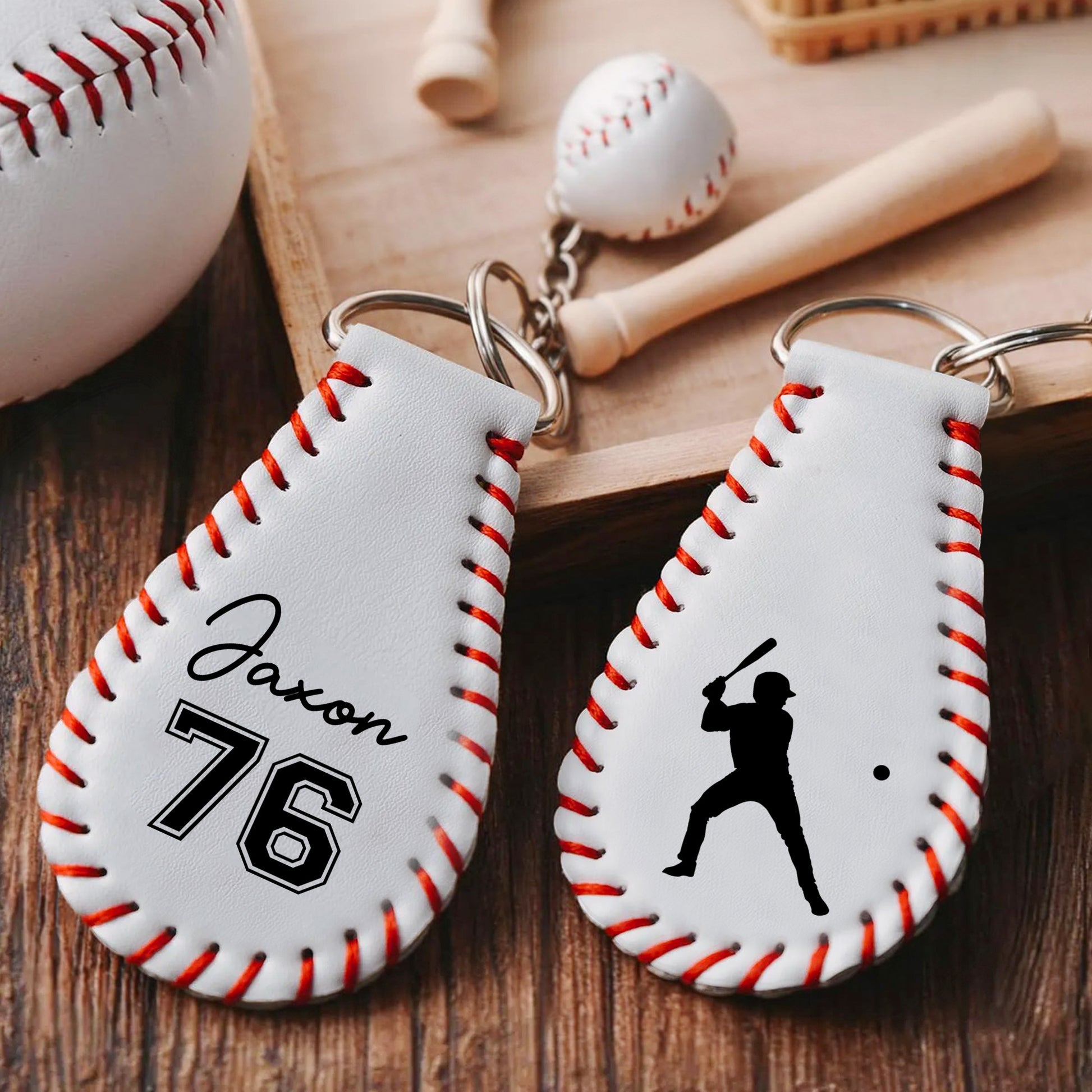 Celebrate Your Love For Baseball With This Stylish Keychain, Baseball Player