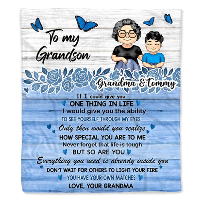 Love Your Grandma, Butterflies And Flowers