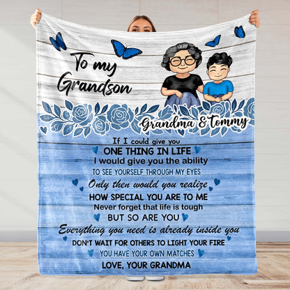 Love Your Grandma, Butterflies And Flowers