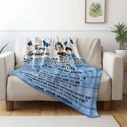 Love Your Grandma, Butterflies And Flowers